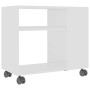 Mesa auxiliar de madera contrachapada blanco 70x35x55 cm en Mesas auxiliares | Comprar online en Foru.es