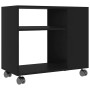 Mesa auxiliar de madera contrachapada negro 70x35x55 cm en Mesas auxiliares | Comprar online en Foru.es