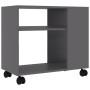 Mesa auxiliar de madera de ingeniería gris 70x35x55 cm en Mesas auxiliares | Comprar online en Foru.es