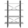 Estantería 4 niveles contrachapada gris hormigón 100x30x140 cm de vidaXL, Librerías y estanterías - Ref: Foro24-806481, Preci...