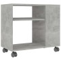 Mesa auxiliar de madera contrachapada gris hormigón 70x35x55 cm en Mesas auxiliares | Comprar online en Foru.es