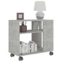 Mesa auxiliar de madera contrachapada gris hormigón 70x35x55 cm en Mesas auxiliares | Comprar online en Foru.es