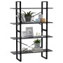 Estantería de 4 niveles madera contrachapada gris 40x30x140 cm de vidaXL, Librerías y estanterías - Ref: Foro24-806479, Preci...