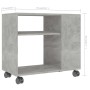 Mesa auxiliar de madera contrachapada gris hormigón 70x35x55 cm en Mesas auxiliares | Comprar online en Foru.es