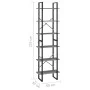 Estantería de madera maciza pino gris 60x30x210 cm de vidaXL, Librerías y estanterías - Ref: Foro24-806524, Precio: 72,47 €, ...