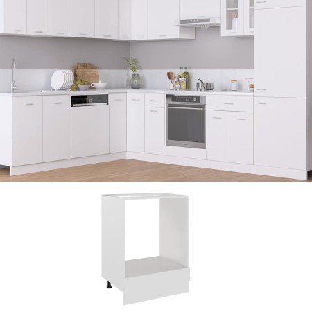 Mueble para horno "Riga" blanco 60x46x81,5 cm de madera de ingeniería en Armarios de cocina | Comprar online en Foru.es