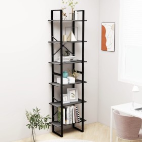 Estantería de madera contrachapada gris 60x30x210 cm de vidaXL, Librerías y estanterías - Ref: Foro24-806519, Precio: 90,02 €...
