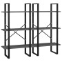 Estantería de madera contrachapada gris 60x30x210 cm de vidaXL, Librerías y estanterías - Ref: Foro24-806519, Precio: 90,02 €...