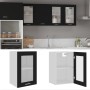 Vitrina colgante de madera maciza "Lyon", color negro, 40 x 31 x 60 cm en Armarios de cocina | Comprar online en Foru.es
