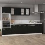 Vitrina colgante de madera maciza "Lyon", color negro, 40 x 31 x 60 cm en Armarios de cocina | Comprar online en Foru.es