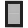 Vitrina colgante de madera maciza "Lyon", color negro, 40 x 31 x 60 cm en Armarios de cocina | Comprar online en Foru.es