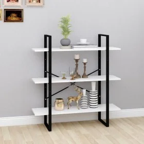 Estantería de madera contrachapada blanco 100x30x105 cm de vidaXL, Librerías y estanterías - Ref: Foro24-806547, Precio: 40,8...