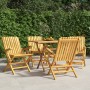 Sillas de jardín plegables 4 uds madera maciza teca 61x67x90 cm de vidaXL, Sillas de jardín - Ref: Foro24-3155055, Precio: 30...