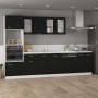 Vitrina colgante "Lyon" de, color negro, 80 x 31 x 60 cm, madera de ingeniería en Armarios de cocina | Comprar online en Foru.es