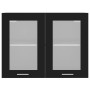 Vitrina colgante "Lyon" de, color negro, 80 x 31 x 60 cm, madera de ingeniería en Armarios de cocina | Comprar online en Foru.es