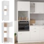 Mueble para microondas "Lyon" blanco 60x57x207 cm madera de ingeniería en Armarios de cocina | Comprar online en Foru.es