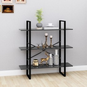 Estantería de madera contrachapada gris 100x30x105 cm de vidaXL, Librerías y estanterías - Ref: Foro24-806549, Precio: 41,15 ...