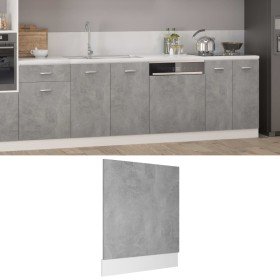 Panel para lavavajillas "Lyon" gris hormigón 59,5x3x67 cm madera de ingeniería en Armarios de cocina | Comprar online en Foru.es