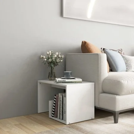 Mesa auxiliar de madera contrachapada blanco 59x36x38 cm de vidaXL, Mesas auxiliares - Ref: Foro24-806696, Precio: 29,87 €, D...