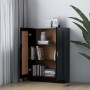 Armario de libros madera contrachapada negro 82,5x30,5x115 cm en Librerías y estanterías | Comprar online en Foru.es