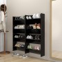 Zapateros de pared 4 uds madera contrachapada negro 60x18x60 cm de vidaXL, Zapateros y organizadores de calzado - Ref: Foro24...