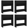 Zapateros de pared 4 uds madera contrachapada negro 60x18x60 cm de vidaXL, Zapateros y organizadores de calzado - Ref: Foro24...