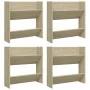 Zapateros de pared 4 uds contrachapada roble Sonoma 60x18x60 cm de vidaXL, Zapateros y organizadores de calzado - Ref: Foro24...