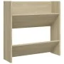 Zapateros de pared 4 uds contrachapada roble Sonoma 60x18x60 cm de vidaXL, Zapateros y organizadores de calzado - Ref: Foro24...