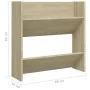Zapateros de pared 4 uds contrachapada roble Sonoma 60x18x60 cm de vidaXL, Zapateros y organizadores de calzado - Ref: Foro24...