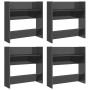 Zapateros de pared 4 uds contrachapada gris brillo 60x18x60 cm de vidaXL, Zapateros y organizadores de calzado - Ref: Foro24-...