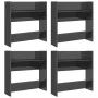 Zapateros de pared 4 uds contrachapada gris brillo 60x18x60 cm de vidaXL, Zapateros y organizadores de calzado - Ref: Foro24-...