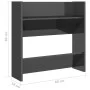 Zapateros de pared 4 uds contrachapada gris brillo 60x18x60 cm de vidaXL, Zapateros y organizadores de calzado - Ref: Foro24-...