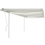 Toldo retráctil manual con luz LED crema 4x3 m en Toldos | Comprar online en Foru.es