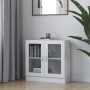 Vitrina de madera contrachapada blanco 82,5x30,5x80 cm en Librerías y estanterías | Comprar online en Foru.es