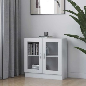 Vitrina de madera contrachapada blanco 82,5x30,5x80 cm en Librerías y estanterías | Comprar online en Foru.es