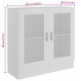 Vitrina de madera contrachapada blanco 82,5x30,5x80 cm en Librerías y estanterías | Comprar online en Foru.es