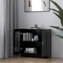 Vitrina de madera contrachapada negro 82,5x30,5x80 cm en Librerías y estanterías | Comprar online en Foru.es
