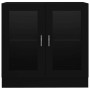 Vitrina de madera contrachapada negro 82,5x30,5x80 cm en Librerías y estanterías | Comprar online en Foru.es