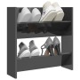 Zapatero de pared madera contrachapada gris brillo 60x18x60 cm de vidaXL, Zapateros y organizadores de calzado - Ref: Foro24-...