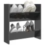 Zapatero de pared madera contrachapada gris brillo 60x18x60 cm de vidaXL, Zapateros y organizadores de calzado - Ref: Foro24-...