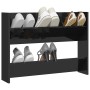 Zapatero de pared madera contrachapada negro brillo 80x18x60 cm de vidaXL, Zapateros y organizadores de calzado - Ref: Foro24...
