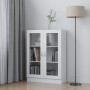 Vitrina de madera contrachapada blanco 82,5x30,5x115 cm en Librerías y estanterías | Comprar online en Foru.es