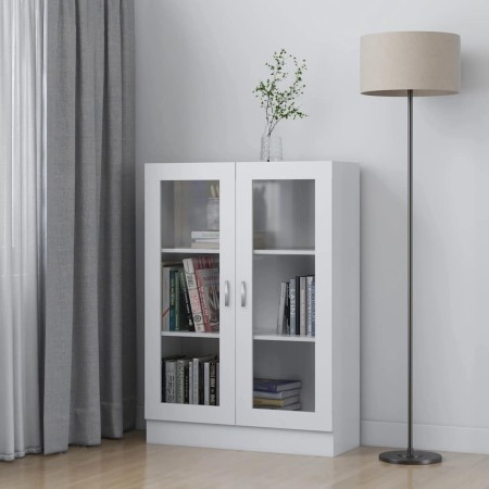 Vitrina de madera contrachapada blanco 82,5x30,5x115 cm en Librerías y estanterías | Comprar online en Foru.es