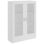 Vitrina de madera contrachapada blanco 82,5x30,5x115 cm en Librerías y estanterías | Comprar online en Foru.es