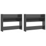 Zapateros de pared 2 uds contrachapada gris brillo 80x18x60 cm de vidaXL, Zapateros y organizadores de calzado - Ref: Foro24-...