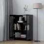 Vitrina de madera contrachapada negro 82,5x30,5x115 cm en Librerías y estanterías | Comprar online en Foru.es