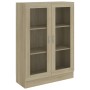 Vitrina de madera contrachapada color roble 82,5x30,5x115 cm en Librerías y estanterías | Comprar online en Foru.es