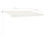 Toldo retráctil manual con luz LED crema 4x3 m en Toldos | Comprar online en Foru.es