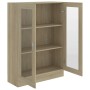 Vitrina de madera contrachapada color roble 82,5x30,5x115 cm en Librerías y estanterías | Comprar online en Foru.es