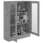 Vitrina de madera contrachapada gris hormigón 82,5x30,5x115 cm en Librerías y estanterías | Comprar online en Foru.es